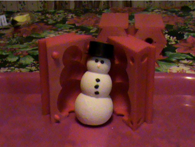 Pouring snowman mold (Soapmen example and more!) by FilamentCorner