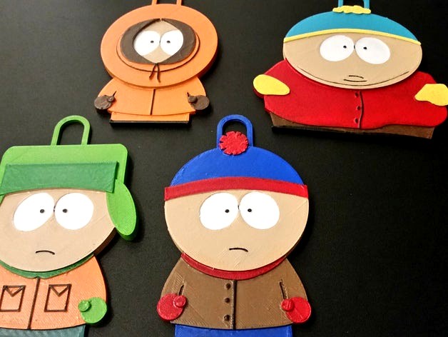 Stan, Kyle, Kenny and Cartman - South Park Characters by ChaosCoreTech