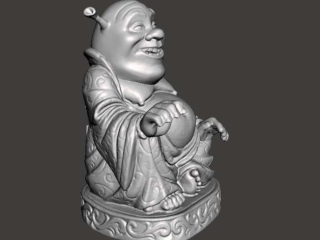 Buddha Shrek by SummersideGuy