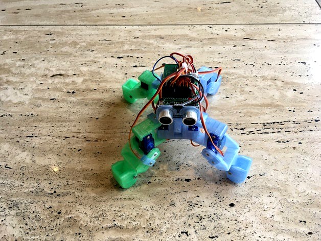 Ez Arduino 8 DOF Quadruped Robot  by manic-3d-print