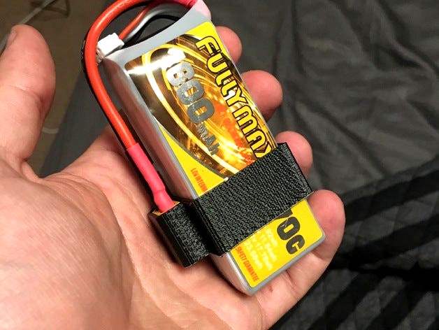 XT60 Travel Strap 4S LiPo Battery Cap Clean 4 Cell by esromneb