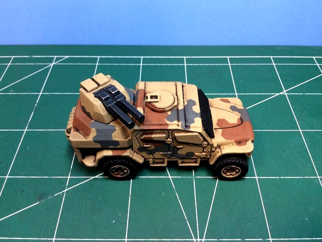 Gun turret for Matchbox MXT toy truck.  by ModelBuilderBen