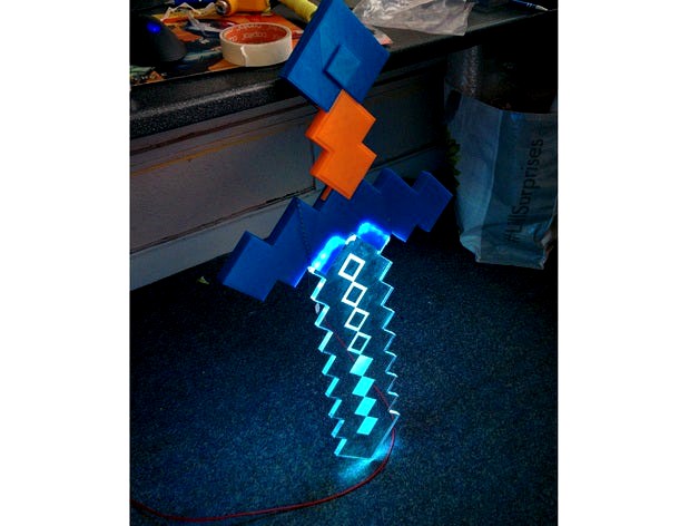 Light-Up Minecraft style Sword by GPPK