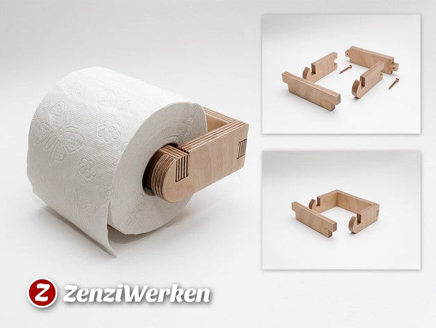 Simple Toilet Roll Holder cnc/laser by ZenziWerken