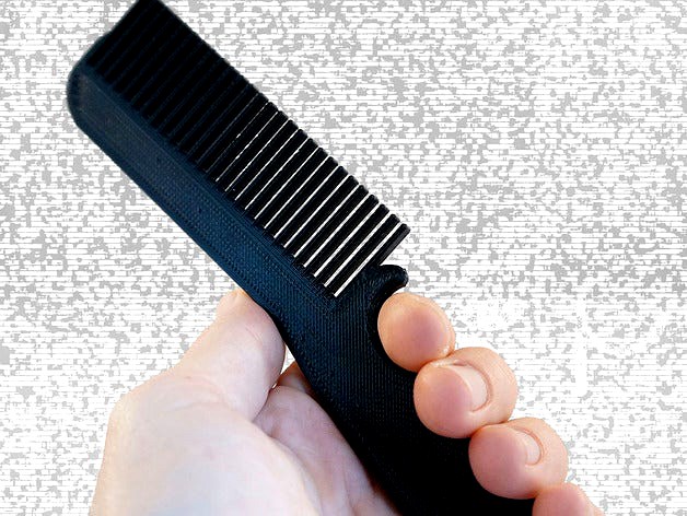 3D Printed Grip Comb by delukart