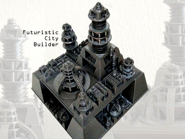 Futuristic city builder generator by Ferjerez