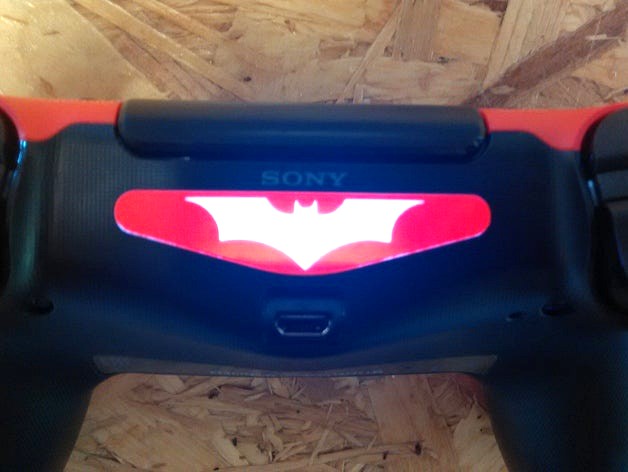 Batman Sticker PS4 controller Led, laser cut by kingdiegada