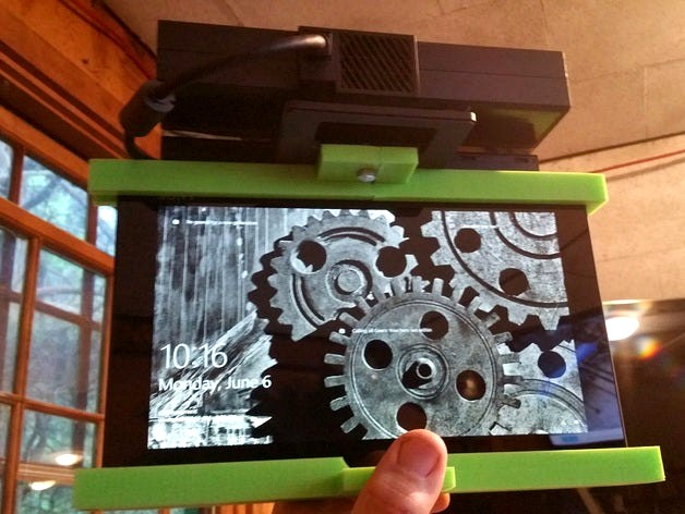 kinect 3d scanner bracket for 12" windows tablet by piratetv