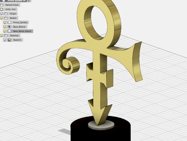 Artist Formerly Known as Prince Symbol Statue by TinkerMake