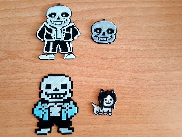 Undertale dual tone keychains by someoneonly