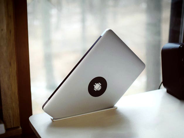 Macbook Air Stand - In Desk by pwkalahar