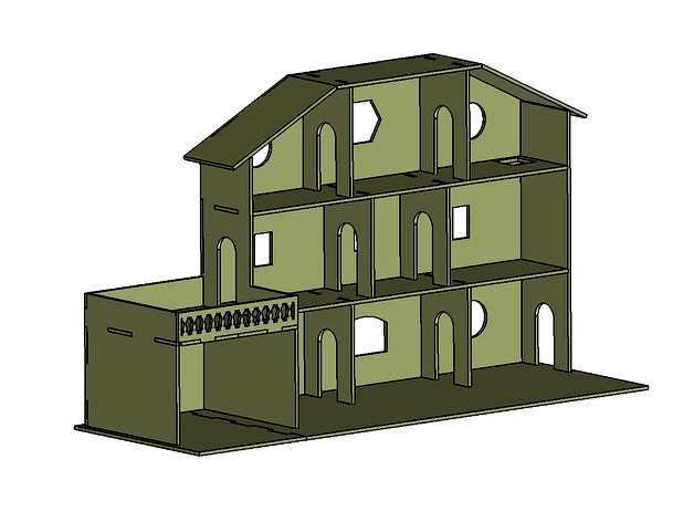 House for Playmobil Laser Cutting  by DrNyko