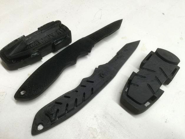 Winter Soldier Cosplay Rear Knife(s) & Sheath - Gerber Yari Tanto ii by richsipe