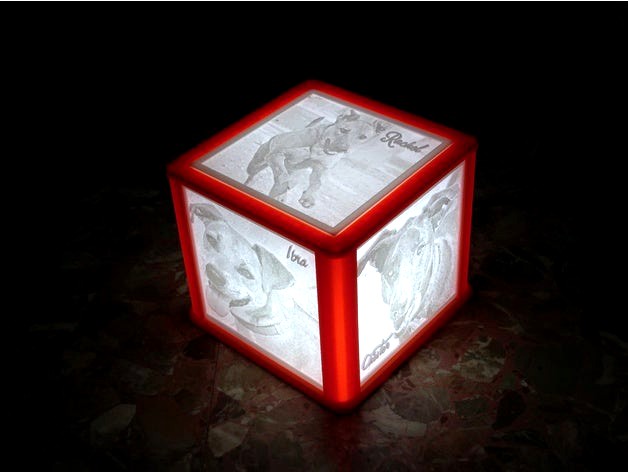 Lithophane Lamp Structure by Mafo