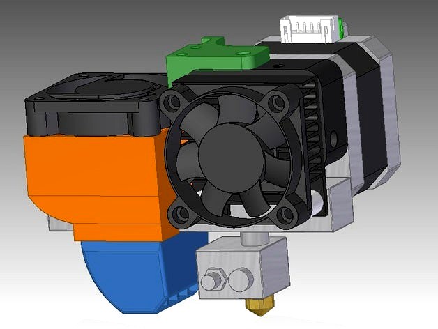 Lightweight Dual to Single Extruder Conversion with Active Cooler for CTC / Flashforge by sndlover