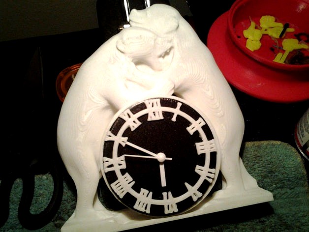 Two Bears Clock by Skyblue