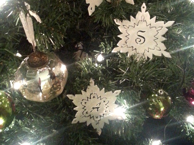 Monogrammed Snowflake Ornaments by ASpurway