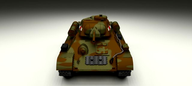 T34-76 Tank Camo 3D Model