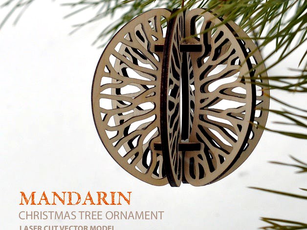 Mandarin. Christmas tree ornament by cartonus