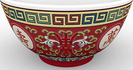 Chinese Porcelain - Rice Soup Bowl 3D Model