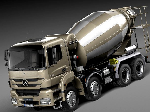 Mercedes-Benz Axor 3240B Cement Mixer 2015 3D Model