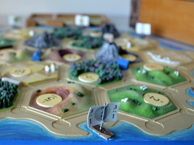 Catan Seaside Pieces with Ports by Isolt