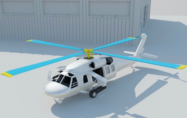 Military helicopter 3D Model