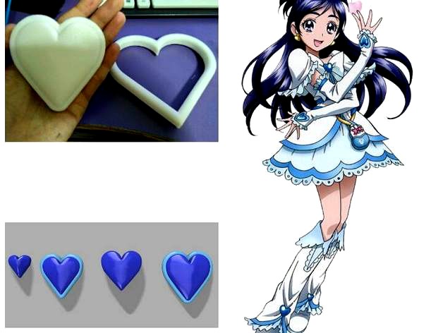 Pretty Cure White's Heart Accessories by PiggyJJ