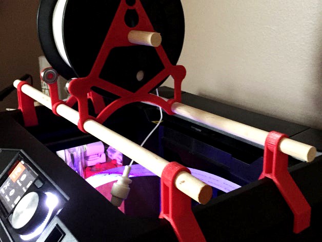 Filament Spool Holder for Replicator 5th Generation by jakereeves