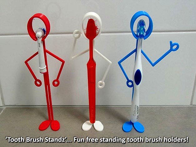 'Tooth Brush Standz' ... Fun free standing tooth brush holders! by muzz64