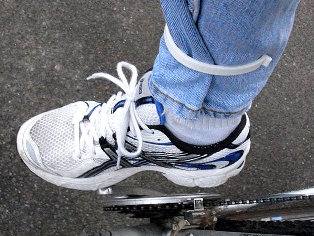 Bicycle Trouser Clips - Stops your Jeans/Trousers getting caught in the chain. by muzz64