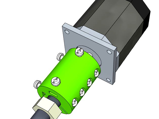 Shaft coupler from quarter inch (1/4") to 14mm  by blaiseb