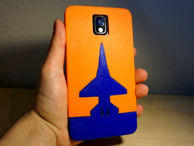 Note 3 F-16 two part phone case! Fits on small beds 150mm by Bixler13