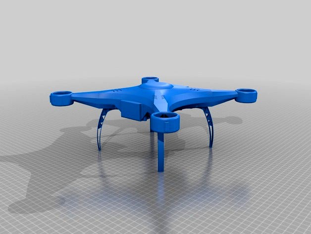 Dji phantom quadcopter style shell / frame by kingflydragon