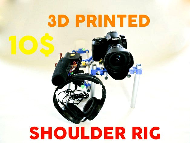 3D Printed DSLR Shoulder Rig by ItsMeMaker