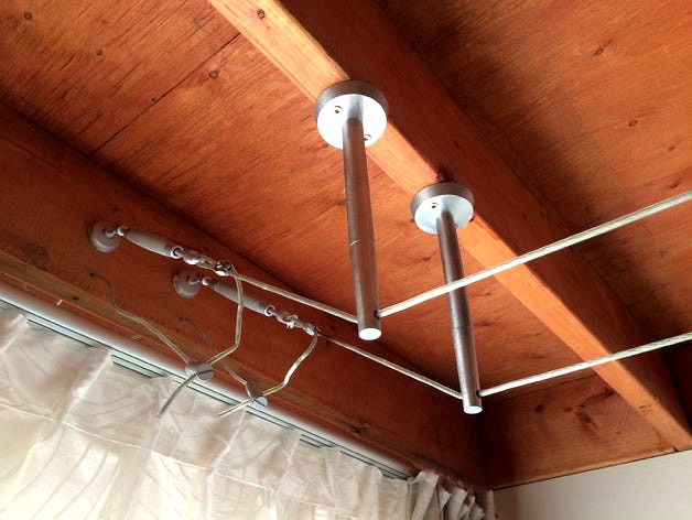 Ceiling brackets for IKEA suspended lighting system by a292