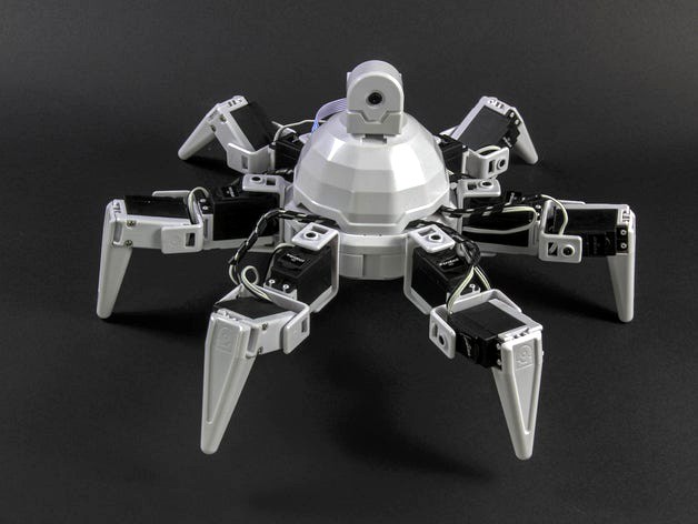 Six Hexapod built with EZ-Bits that clip together by EZ-Robot