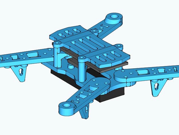 Quad Rotor Frame for Blade 200QX vitamins V.1.5 by vitaminrad