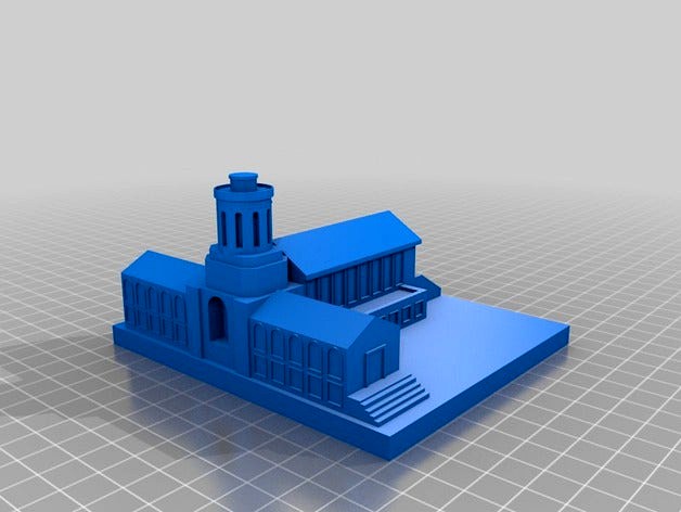 Miniature Model of Carnegie Mellon's Hamerschlag Hall  by ericmyers56