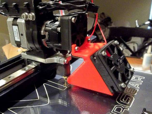 Makergear M2 Single V4 Extruder Fan Shroud by sthone