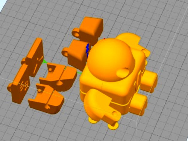 Remixed Maker Faire Robot Action Figure (Multi Parts) by HisashiIMAI