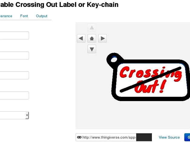 Customizable Crossing Out Label or Key-chain by wstein