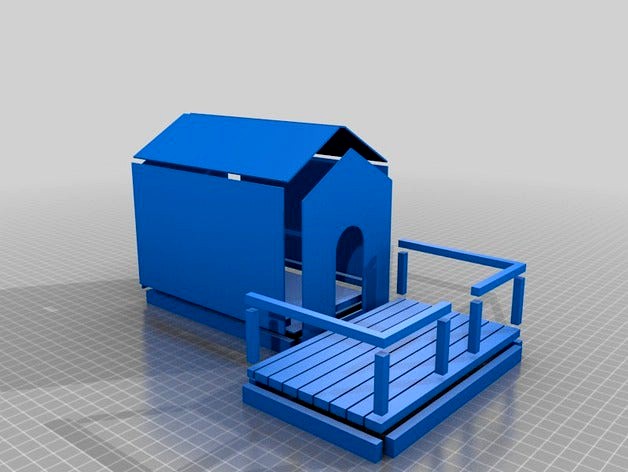 Buildable Dog House v2 (w/ porch) by isonoob