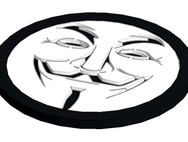 Guy Fawkes Coaster (Dual) by CarvedArt