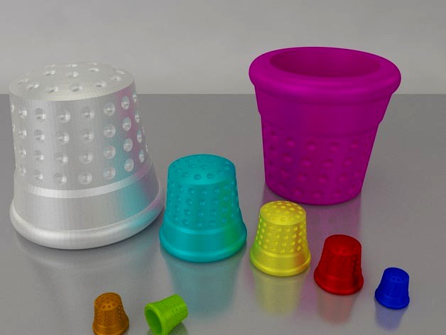 Thimble Customizable - OpenScad by rr2s