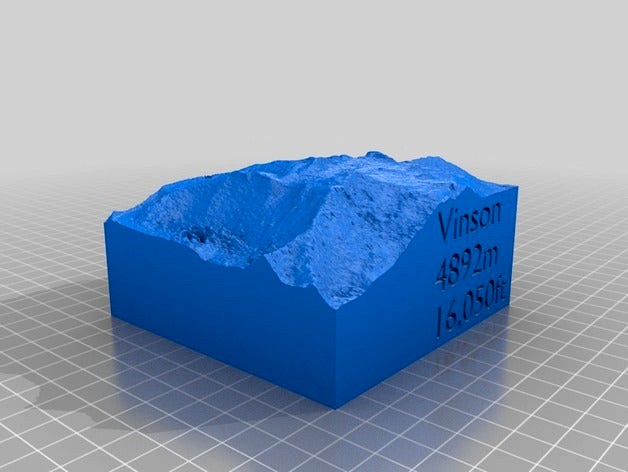 Vinson Massif 10km Collectible Mountain by Shapespeare