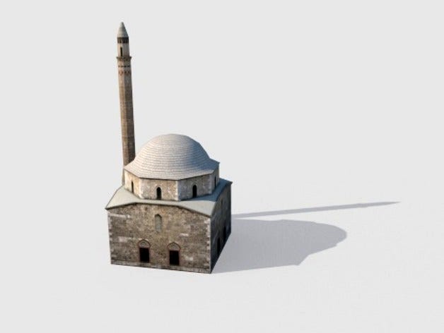The Djami of Yakovali Hassan Pasha and the Minaret - Pecs, Hungary by FriedwaldLtd