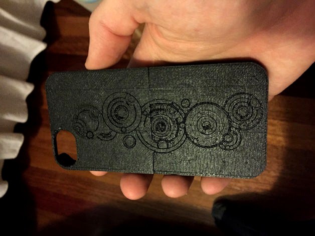 iPhone 5 Case in two parts - Doctor Who Gallifreyan pattern by omegatron