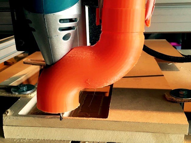 Shapeoko 2 Dust Shoe - For Stock dremel type spindle by Kawobei
