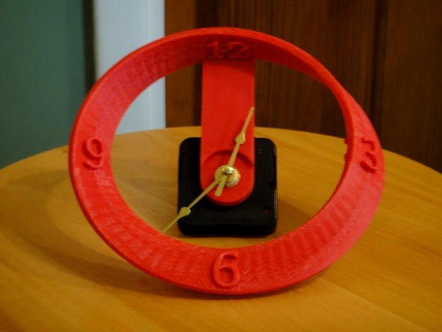Mobius Strip Clock for wall or desk by longtemps